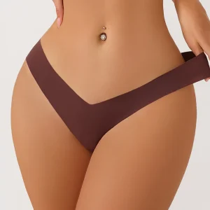 U302 Women’s Ice Silk V shaped Waist Girls Underwear Ladies Seamless Briefs Bragas De Mujer