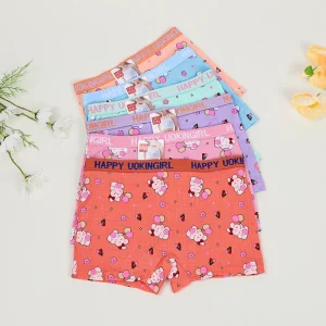 UOKIN Children’s Panties for Girls 4 10 Years Kids Cute Cartoon Print Boxer Underwear in Pack of 12pcs