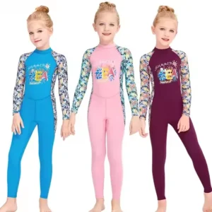 UPF50+ Kids Diving Swimsuit Long Sleeve Surfing Jumpsuit Children Swim Rashguard Suit for Boy Girl Dive Kayak W053
