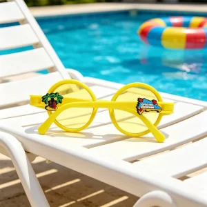 Unique logo Eyeglass Charms Customizable Durable Pvc Eyewear Ornaments for Kids Sunglasses Accessories