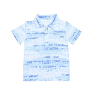Unisex Custom Baby Clothes Bamboo Solid Polo Shirts for Boys and Girls Toddler T-Shirts for Kids