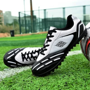 Unisex Football Training Shoes for Boys Adults Kids Spring Autumn PVC Upper Breathable Mesh Lining Durable Rubber Outsole School
