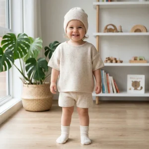 Unisex Kids Long Sleeve Knit Cardigan Sweater Baby Boy Girl Button Down Casual Outerwear Autumn Winter Warm Clothing