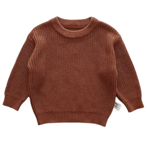 Unisex Sweater Warm Kids Pullover Top Knitted Clothes Toddler Boy Casual Chunky Sweater for Winter