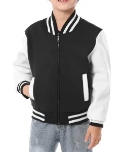 Varsity Jacket for Girls and Boys Zipper Sports Outerwear School Uniform Coat Men’s Jacket
