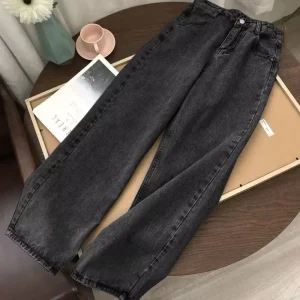 Vintage Brand High Street Loose Straight Leg Jeans for Boys Light Denim Casual Long Pants New Ins Trendy for Spring Autumn