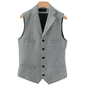 Vintage Men Slim Fit Suit Vest Waistcoat Multicolor Grooms Single Breasted Waistcoat Plus Size Formal Vest for Wedding