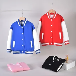 Warm Kids Baseball Jacket Custom Print Autumn Boys Girls Cotton Sport Jacket Casual Kids Jackets