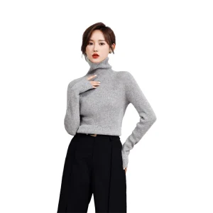 Warm Korean Woolen Sweater Designs Sheep Wool Pullover Crewneck Sweaters for Girls