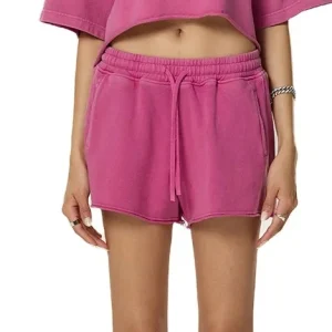 Washed Spicy Girl Shorts Female Summer 300G Cotton Europe and the United States Drawstring Shorts Female