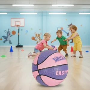 Wellman Kids Eco friendly Basketball Size 5 PU Durable High Sweat Absorption Thermal Bonded Boys Girls Club School BSCI ISO9001