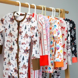 Western Print Children Boys Girls Pajamas Children Clothes Toddler Clothing Baby Bamboo Romper Pajamas Set