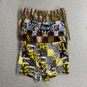 Western Printed Children’s Underwear Breathable Spandex Bamboo Fiber Boys Four Cornered Boxers Briefs