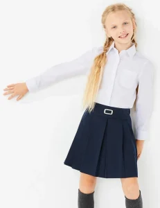 White Children for Girls Design Korean High School Uniforms School Blouses School Shirts Girls’ Non iron 1pcs bag Export Carton