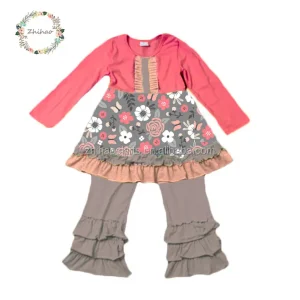 Winter Baby Girl Outfits Ruffle Mustard Pie Remake Outfits Thanksgiving Boutique Outfits Girls 2 Pieces Clothing Set