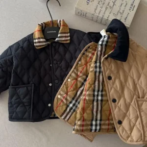 Winter Boys and Girls Solid Thick Warm Coat Padded Jacket for Kids