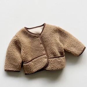 Winter Casual Korean Style All-In-One Plush Jacket for Boys and Girls Trendy Children’s Fur Tops