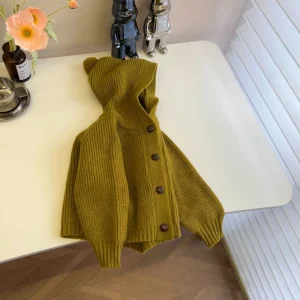 Winter Cotton Hoodie Children Korean Style Cardigan Sweater Boys Casual Toddler Sweater Long Sleeve Thermal Clothing