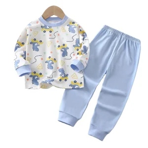 Winter Designer Kids Pajamas Long Sleeve Pajama Sets Cotton Baby Boys Sleepwear Sets Girls Pyjamas Children Clothing Set