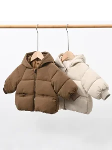 Winter Infant Baby Boys Thickened Jacket Toddler Hooded Coat Handsome Warm Outwear Kids Clothes