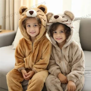 Winter Kids Flannel Unicorn Pajamas Girls Cartoon Animal Onesie Sleep Pajamas Women Sleepwear Pajama
