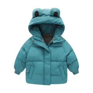 Winter Korean Boys Girls Cotton Thickened Warm White Duck Feather Children’s Down Jacket
