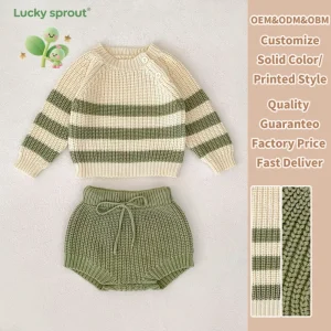Winter Newborn Baby Knitted Clothing Set Toddler Boys High Quality 2Pcs Clothes Suit Baby Sweater
