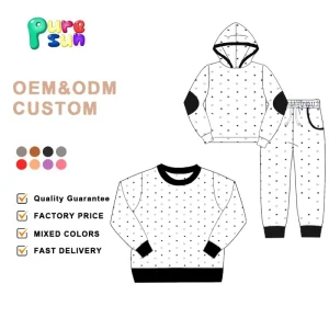 Winter Oem Custom Long Sleeve Children Hoodie Kids Sweatshirt Boys Boutique Clothing Sets