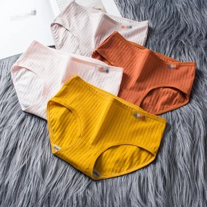 Women Cotton Underwear Seamless Panties Sexy Panty Female Breathable Solid Color Underpants Girls’ Lingerie Briefs