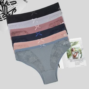 Women Panties Girls Sexy Cotton and Lace Brief Ladies Underwear