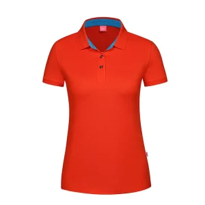 Women Polo Collar Shirts Blank Polo Shirt Short Sleeve Women Polo Shirts for Work