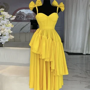 Women Sleeveless Strap Bow Ruffles Long Maxi Dress Holiday Beach Birthday Evening Vestidos Sexy Girl Party Dresses