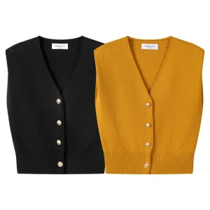 Women’s Clothing Summer New Style Women Sleeveless Knitting Vest Sweater Vest Tank Top