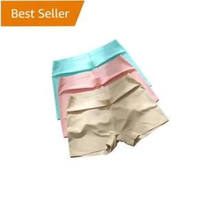 Women’s One-piece Ladies Low Rise Ice Silk Wireless Boxer Briefs Underwear Seamless Boy Shorts Panties