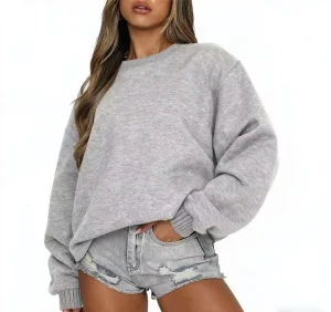 Women’s Sweatshirts Hoodies Crewneck Oversized Fleece Pullover Sweaters Cute Top Teen Girls Preppy Clothes