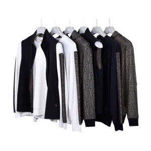 Woven Man Boys Sweatshirts Sustainable Embroidered Sweatshirt Black Hoodie Sweater Sport Shirt Sets Custom Cotton