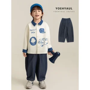 YOEHYAUL N7026 2 14T Factory OEM ODM Casual Boy Denim Pants Teenager Spring Kids Child Jeans
