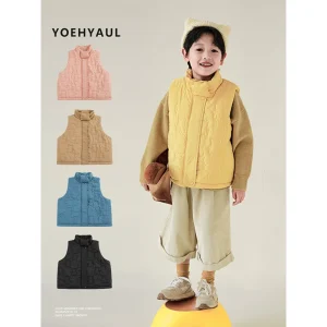 YOEHYAUL Thick Warm Toddler Boys Vests Waistcoats Kids Vest Jacket Children Baby Winter Puffer Vest