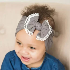 YiLove Kids Casual European Style Ultra-Soft Nylon Bow Hair Accessory