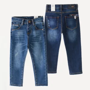 Young Toddler Boys Clothing High Street Trendy Casual Style Denim Washed Kids Jeans