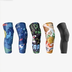 Youth Elbow Knee Pads Space Themed Compression Arm Sleeves Protective Gear for Boys and Girls Football Basketball Wrestling