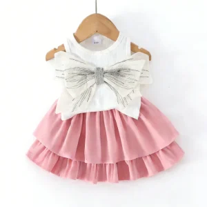 Zhengpai Fashionable Two piece Set Consisting of pink Skirt and Top Girls Outfit Kids Set Sweet Clothes