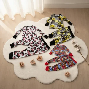 boys Clothing Sets High Quality Long Sleeve Long Pants Set Preppy Style Bamboo Fabric