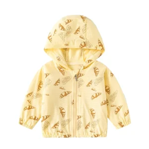 children’s sun-protective clothing thin hooded summer long-sleeved jackets for boys and girls