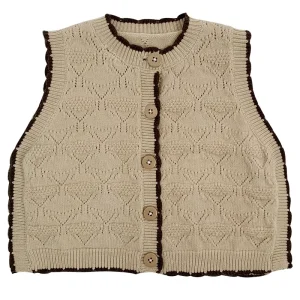 custom Girls hit color knit cardigan korean style fashion baby girl vest